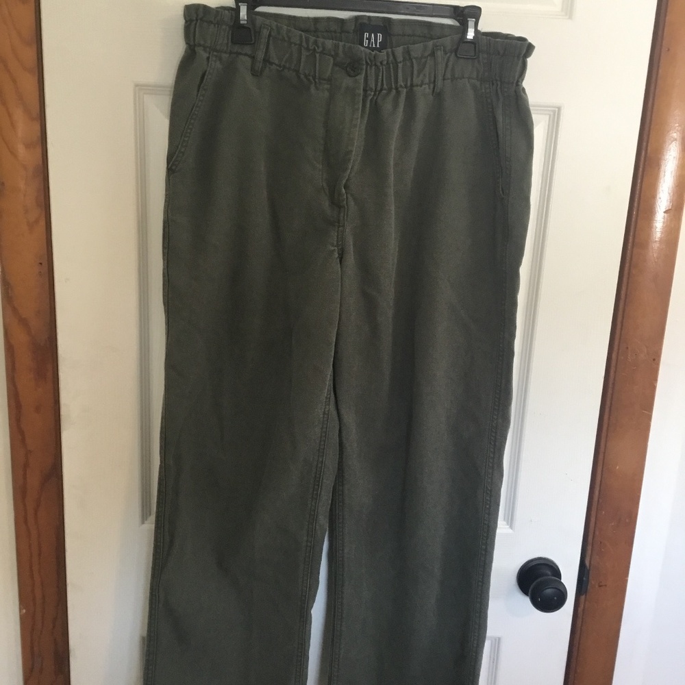 Gap paper bag waist wide leg pants
